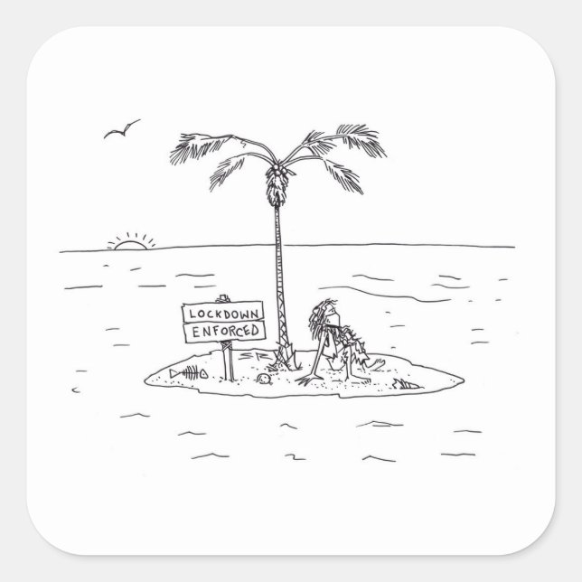 Adesivo Quadrado Bloquear vinhetas quadradas grandes forçadas (Frente)