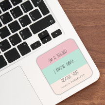 Bloqueio colorido de professor engraçado personali