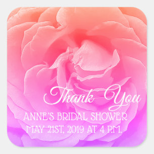 Adesivo Quadrado Blosso Rosa Blosso Foto Bidal ShowerSticker