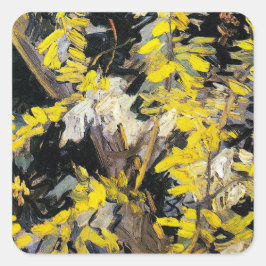 Adesivo Quadrado Blossoming Acacia Branches (1890) Vincent Van Gogh
