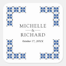 Blue and Black Ukrainian Embroidery Wedding