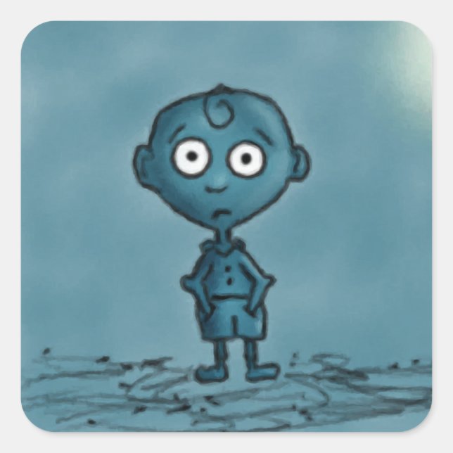 Adesivo Quadrado Blue Boy Stickers (Frente)