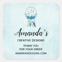 Blue Dreamcatcher Na moda Boho Design Business
