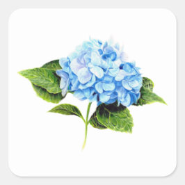 Adesivo Quadrado Blue Hydrangea Sticker