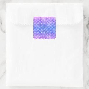 Adesivo Quadrado Blue Purple Starry Night Sky Galaxy