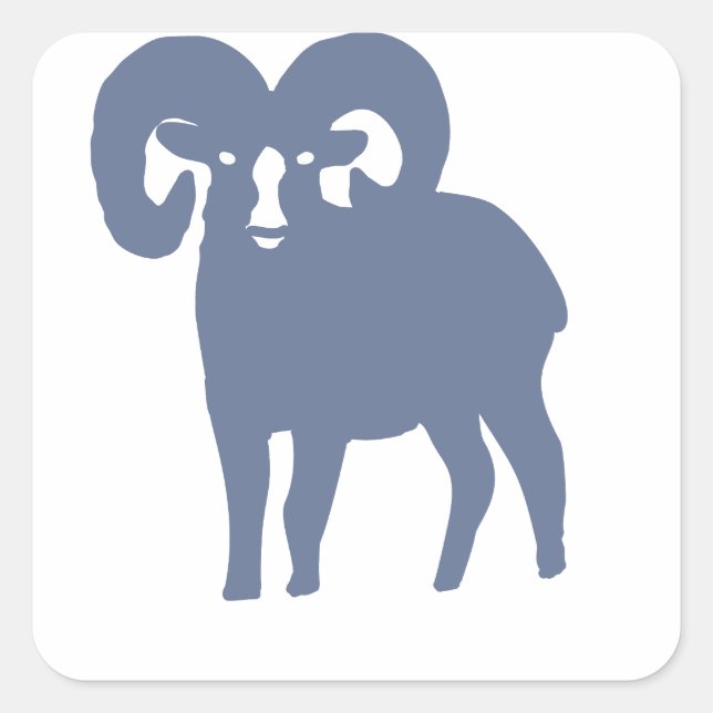 Adesivo Quadrado Blue Ram Silhouette (Frente)