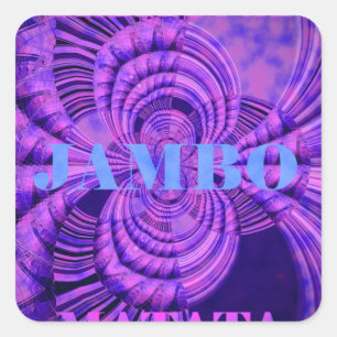 Adesivo Quadrado Blue Sky Hakuna Matata Kenya Giraffe Art C