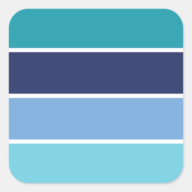 Adesivo Quadrado Blue Striped (Frente)