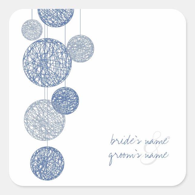 Adesivo Quadrado Blue Twine Globding Sticker (Frente)