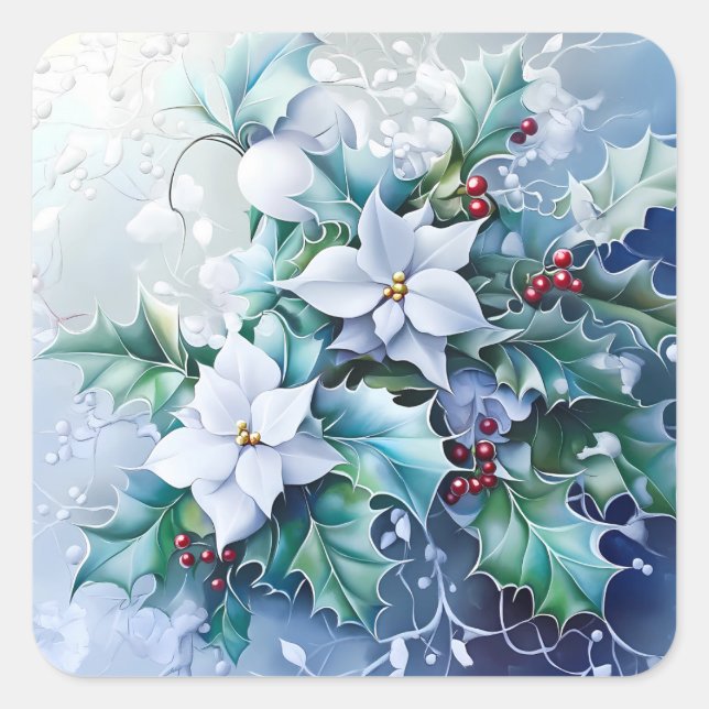 Adesivo Quadrado Blue Winter Stickers (Frente)