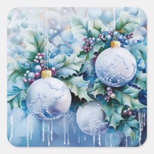 Adesivo Quadrado Blue Winter Stickers