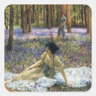 Adesivo Quadrado Bluebells de Lawrence Alma Tadema