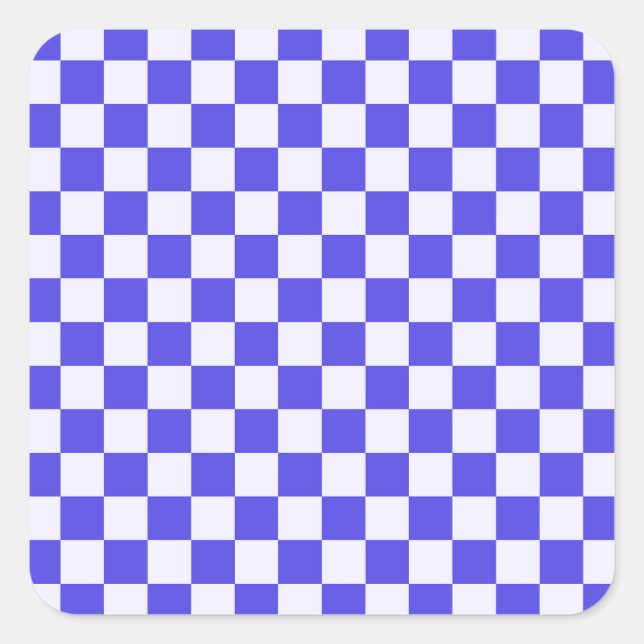 Adesivo Quadrado Blueberry cream checkered pattern (Frente)