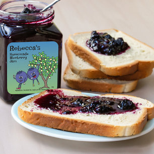 Adesivo Quadrado Blueberry Pals Cartoon Enfiado e muito mais