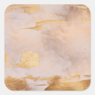 Adesivo Quadrado Blush Dourado rosa e textura Dourada