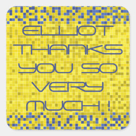 Adesivo Quadrado BM Bat Bar Mitzvah GAME ON