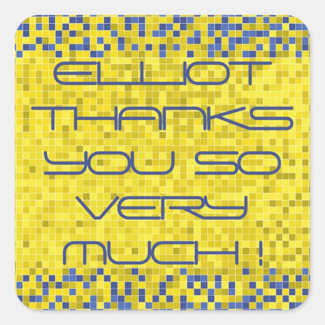 Adesivo Quadrado BM Bat Bar Mitzvah GAME ON (Frente)