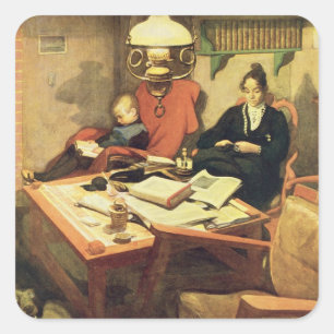 Adesivo Quadrado Boa noite, pub. no 'Lasst Licht Hinin'