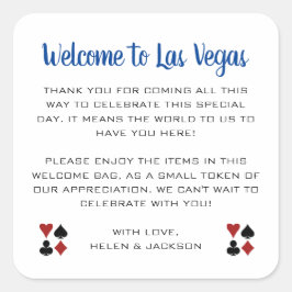 Adesivo Quadrado Boas-vindas a Las Vegas