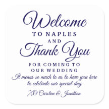 Boas-vindas do casamento Obrigado Hotel Personaliz