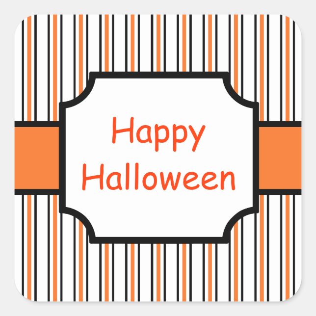 Adesivo Quadrado Boas vindas do Dia das Bruxas (Frente)