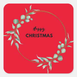 Adesivo Quadrado Boas vinhetas de Natal