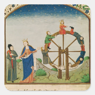 Adesivo Quadrado Boethius with the Wheel of Fortune