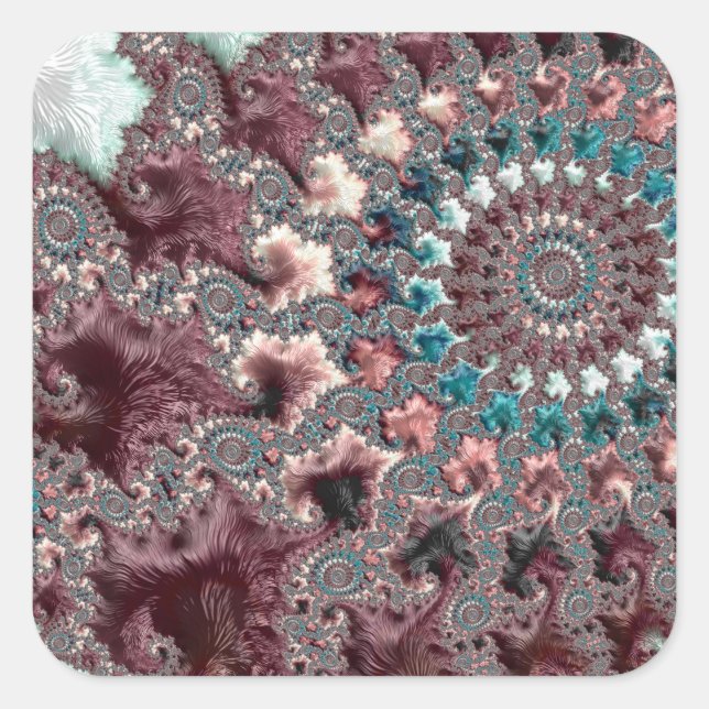 Adesivo Quadrado Bohemian Fractal (Frente)