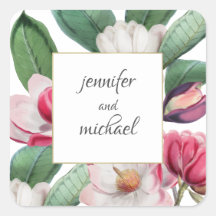 Boho Chic Magnolia Floral Bride e Groom