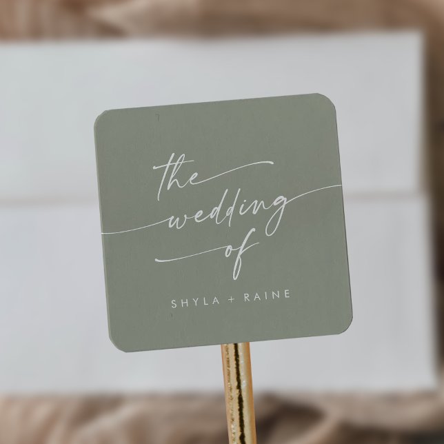 Adesivo Quadrado Boho Chic Sage - Foco Verde (Criador carregado)
