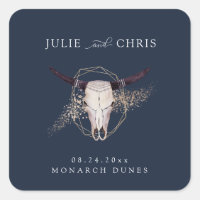 Boho Chic Steer Skull Wedding