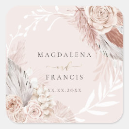 Adesivo Quadrado boho de casamento