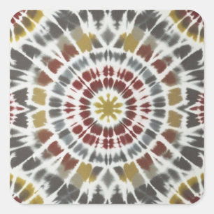 Adesivo Quadrado Boho Starburst Tie Dye