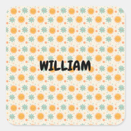 Adesivo Quadrado Boho Sun Reproduzido