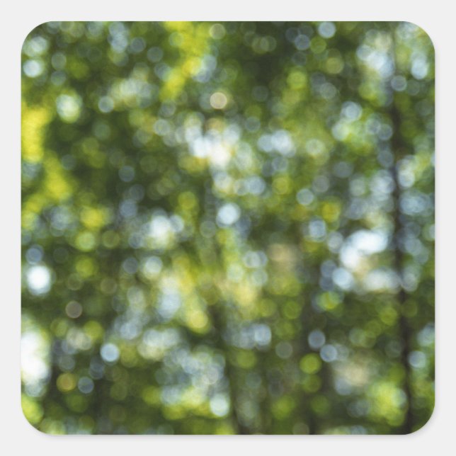 Adesivo Quadrado Bokeh em Primavera (Frente)