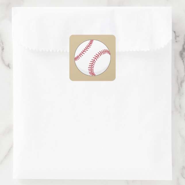 Adesivo Quadrado Bola de Baseball (Bolsa)