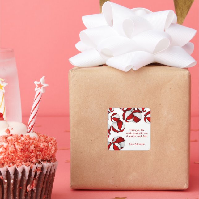 Adesivo Quadrado bola de basquetebol (Festa)