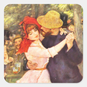 Adesivo Quadrado Bola no Moulin de la Galett Auguste Renoir