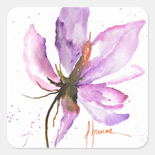 Adesivo Quadrado Bold Floral IV (Frente)