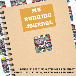 Adesivo Quadrado Bold Pop Art Runner Jogger