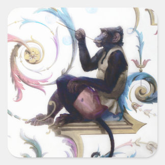 Adesivo Quadrado Bolhas de Macacos