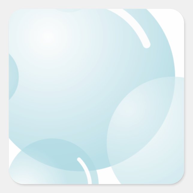 Adesivo Quadrado Bolhas de sabão (Frente)