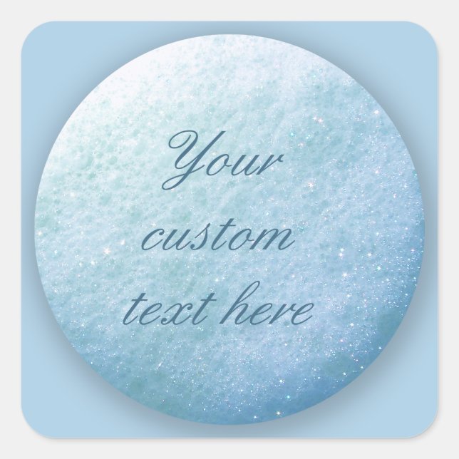 Adesivo Quadrado Bolhas de sabão Dot 1260C Azul (Frente)