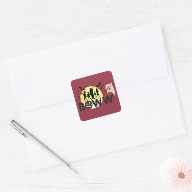Adesivo Quadrado Boliche! - "Spooky Surprise Halloween" (Envelope)