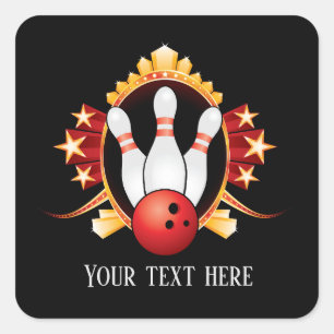 Adesivo Quadrado boliches bonitas adicionam texto