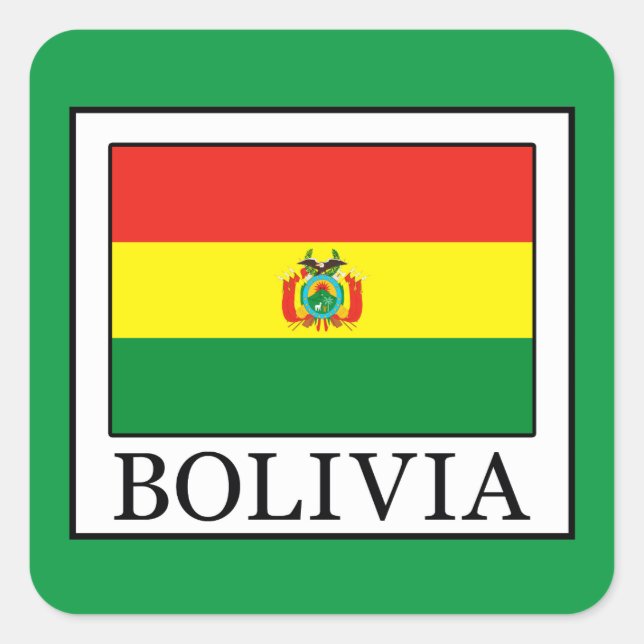 Adesivo Quadrado Bolívia (Frente)