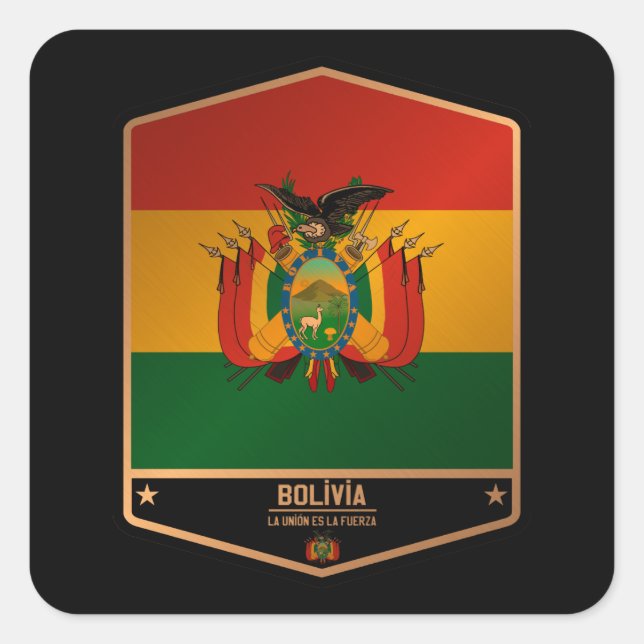 Adesivo Quadrado Bolívia (Frente)
