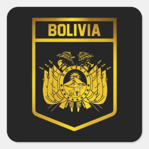 Adesivo Quadrado Bolívia Emblem