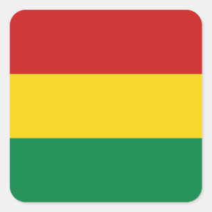 Adesivo Quadrado Bolivia Flag Sticker