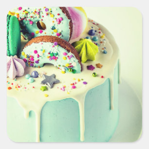 Adesivo Quadrado Bolo